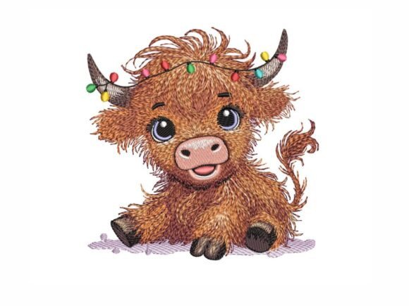 Christmas Highland Cow