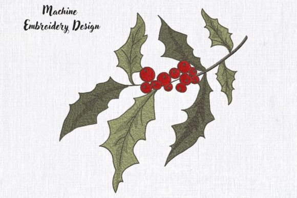 Christmas Holly Leaves and Berries 2