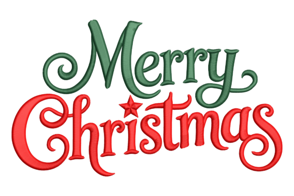 Christmas Text for Embroidery