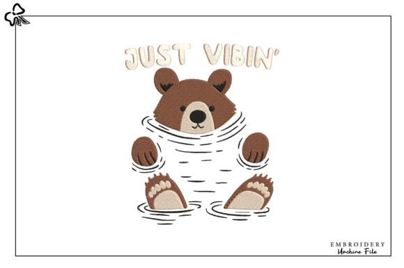 Funny Bear Embroidery Design