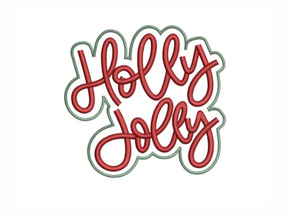 Holly Jolly Embroidery Design