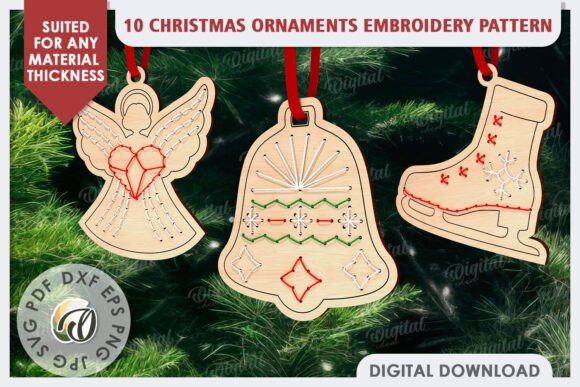 Ornament Embroidery Pattern SVG Bundle