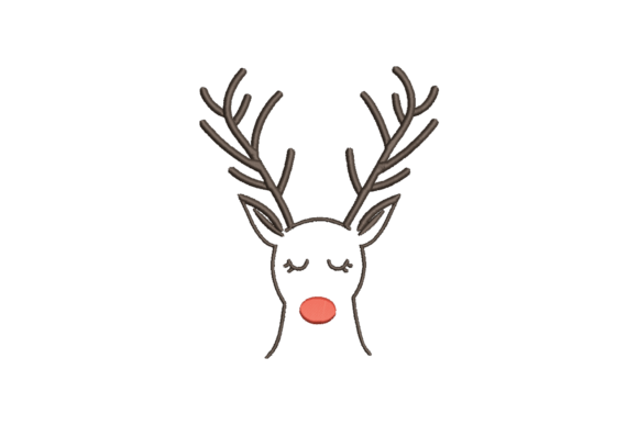 Reindeer Outline Embroidery Design