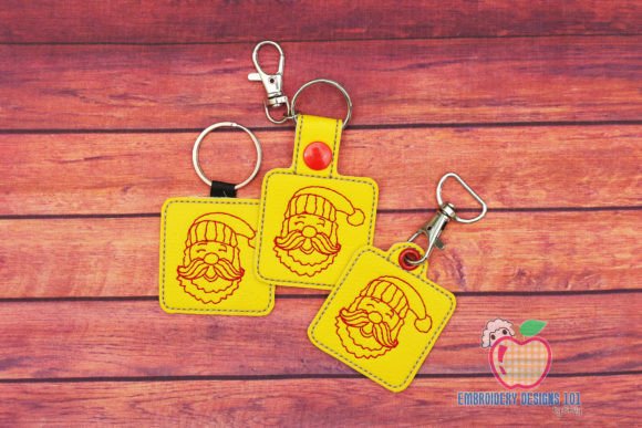 Santa Face ITH KeyFob Snaptab