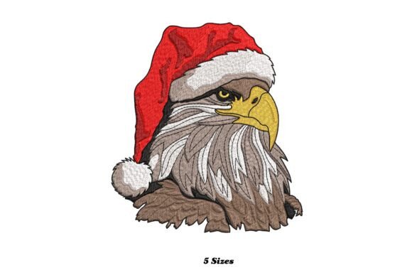 Santa Hat Bald Eagle Christmas