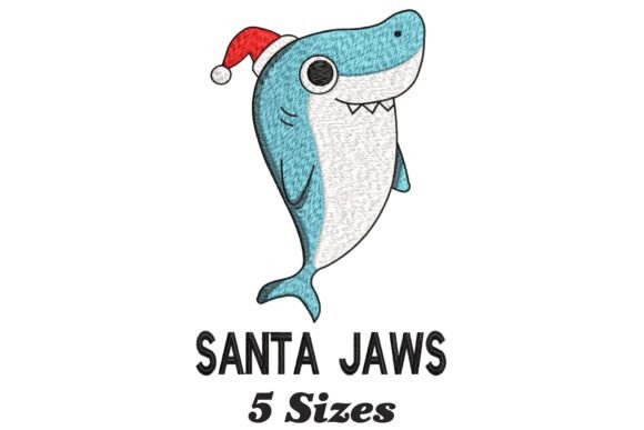 Santa Jaws Funny Shark Christmas